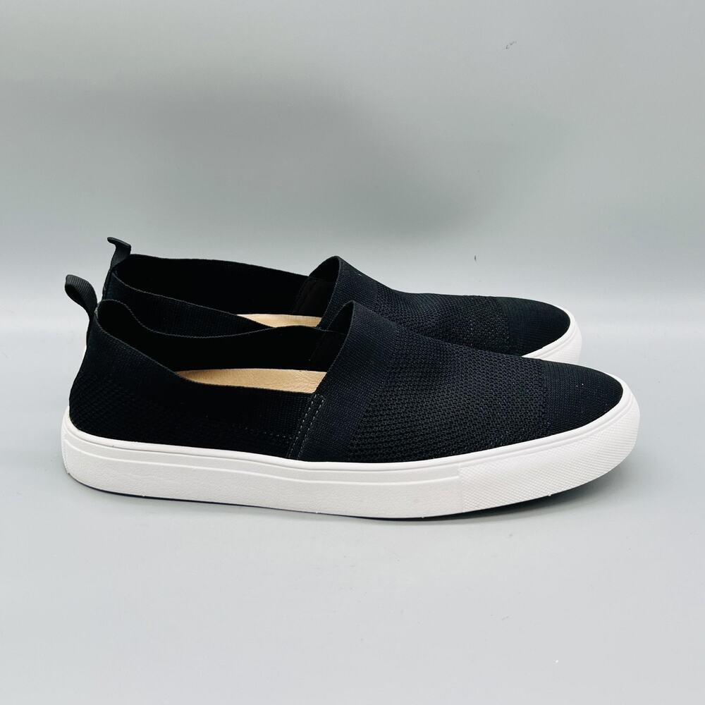 Sam Edelman Shoes Mens 8 Black Knit Santino Slip On Sneakers Comfort Casual